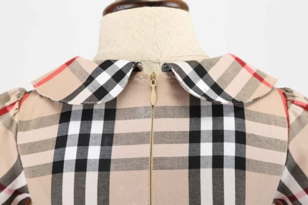 British Children's Dress - Apricot Plaid Princess Skirt