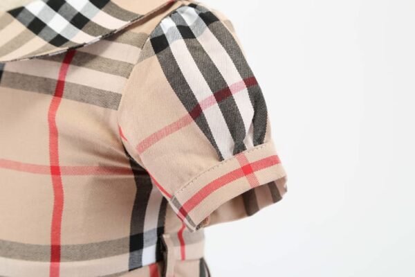 British Children's Dress - Apricot Plaid Princess Skirt