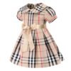 British Children's Dress - Apricot Plaid Princess Skirt