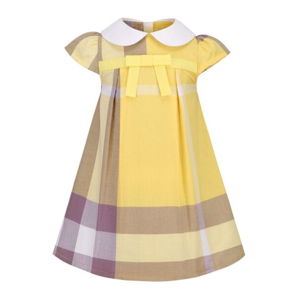 6f908947 Stylish Girls’ Church Plaid Dress for Summer