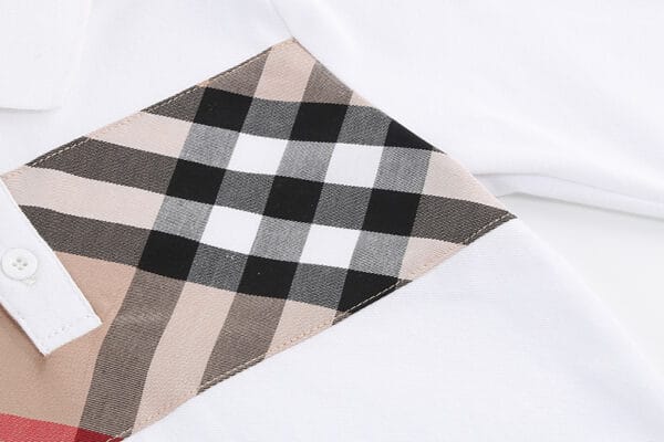 1323bba4 Timeless Elegance: Vintage Check Panel Cotton Polo Shirt for Autumn and Winter