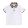 British Style Boy Polo White Shirt