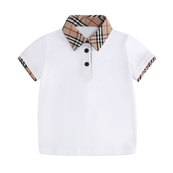 1afabd7b British Style Boy Polo White Shirt