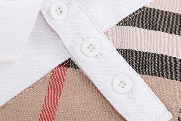 98c6f15f Timeless Elegance: Vintage Check Panel Cotton Polo Shirt for Autumn and Winter