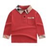 Introducing the Boys' Mini Quentin Rugby Polo - Bright Red