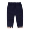Cuatoro Navy Plaid Trimmed Trousers for Boys