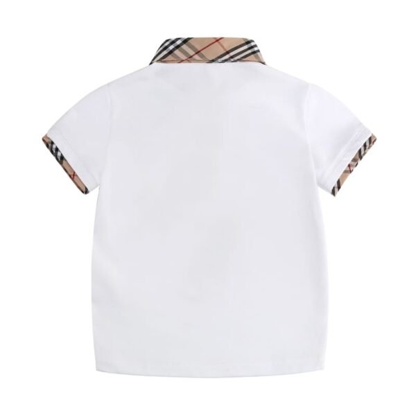 British Style Boy Polo White Shirt