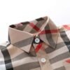 Discover the Stylish Cuatoro Kids' Check Print Stretch Cotton Poplin Shirt in Beige