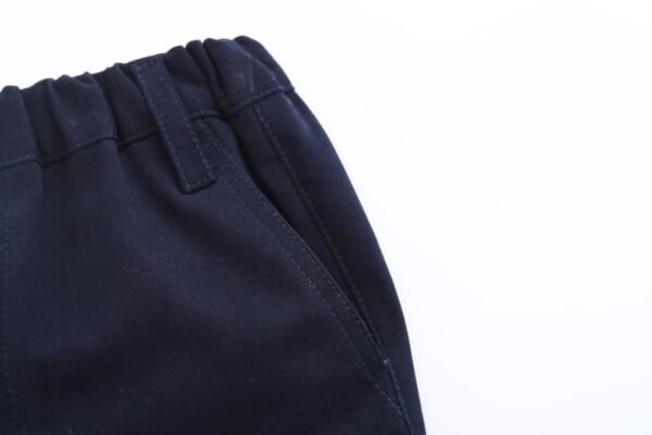 Cuatoro Navy Plaid Trimmed Trousers for Boys