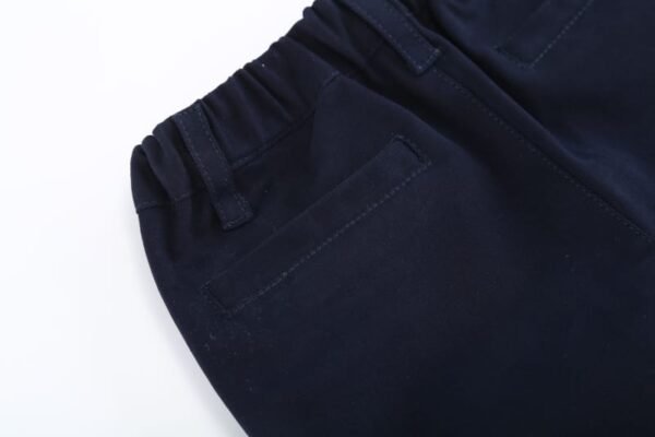 Cuatoro Navy Plaid Trimmed Trousers for Boys