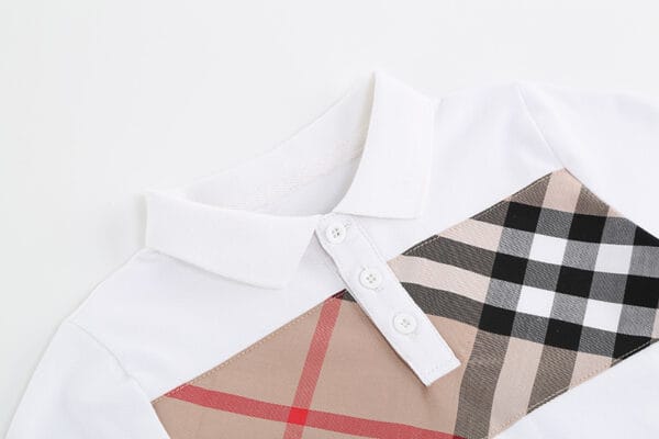 d2bb6147 Timeless Elegance: Vintage Check Panel Cotton Polo Shirt for Autumn and Winter