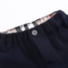 Cuatoro Navy Plaid Trimmed Trousers for Boys