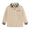 Classic Curtoro Long-Sleeve Beige Top for Boys