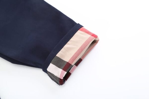 Cuatoro Navy Plaid Trimmed Trousers for Boys