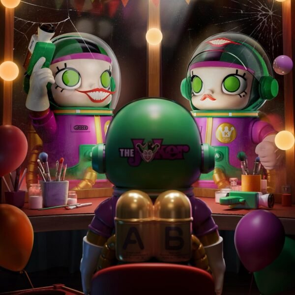 POP MART MEGA Space Molly 400%-1000% Joker Collection Figurine, 11.8-29.9 Inch Height, Toys for Modern Home Décor, Collectible Art Toy