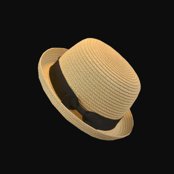 2025 British Royal Garden Straw Hat – Elegant Roll-Brim Sun Hat for Ladies and Girls