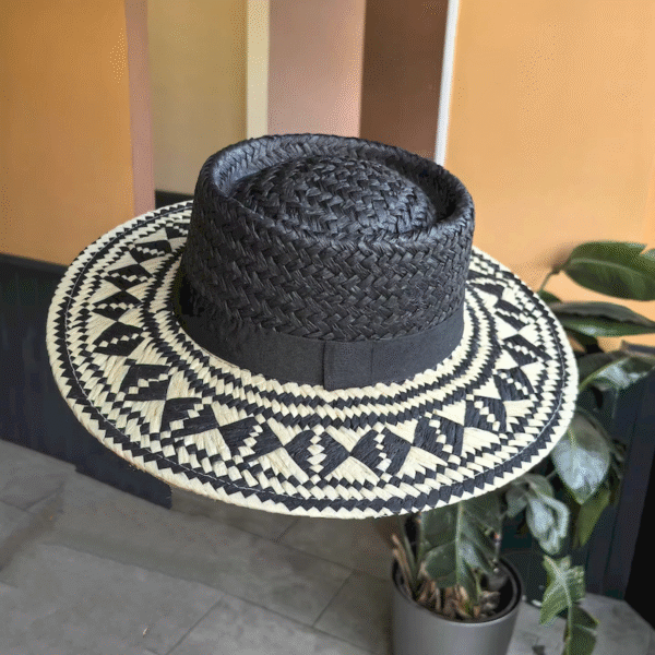 2025 British Royal Inspired Ethnic Floral Woven Straw Hat for Youth – Artistic Mediterranean & Italian Design